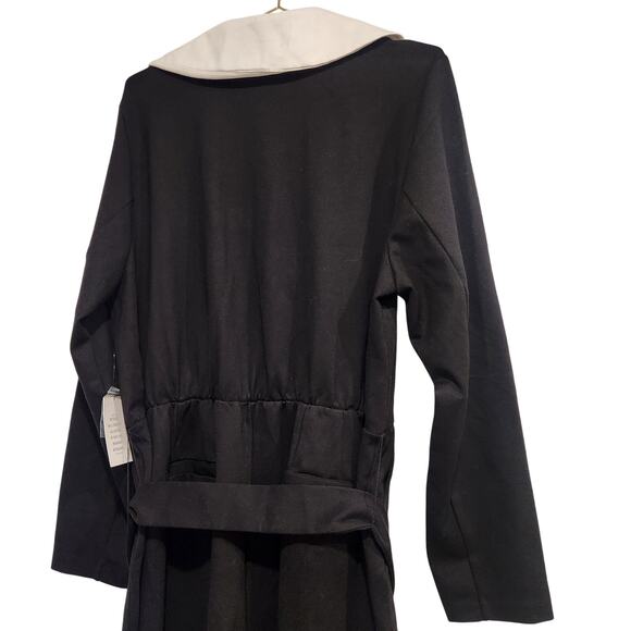 Eloquii black tuxedo knit jumpsuit size 18 - Picture 6 of 9